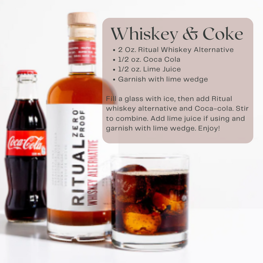 Ritual Whiskey Alternative and Coke