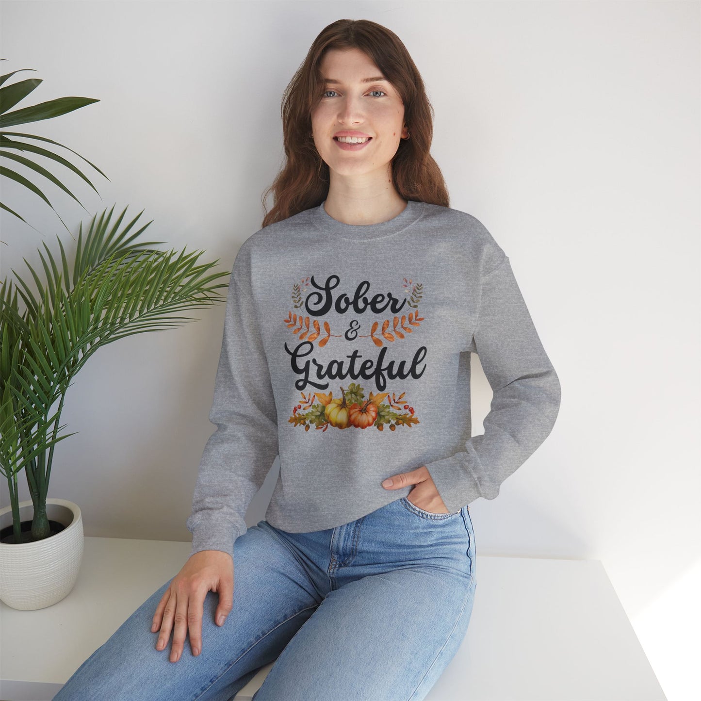 Sober & Grateful Crewneck Sweatshirt