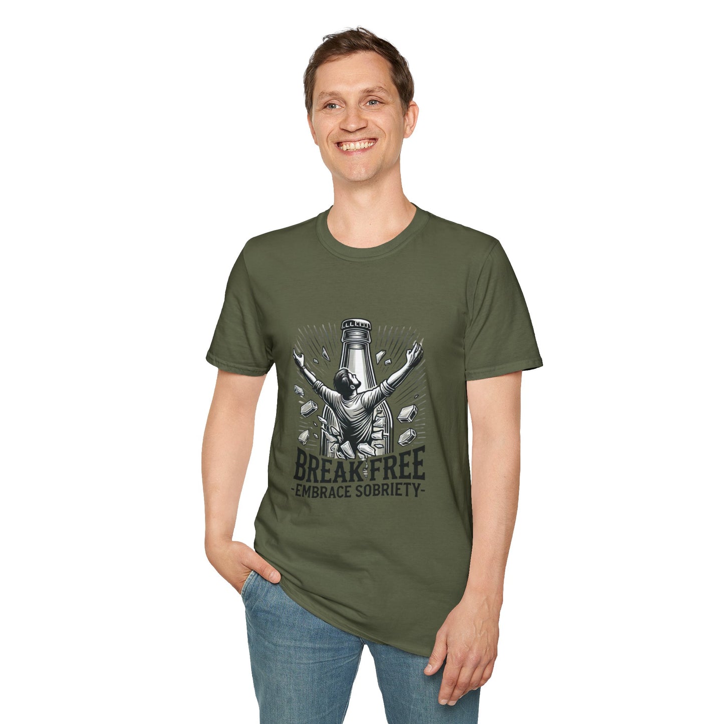 Break Free, Embrace Sobriety Softstyle T-Shirt