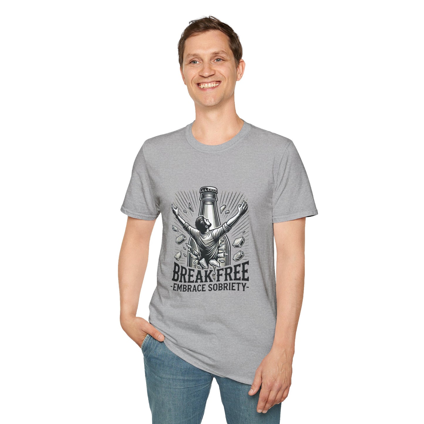 Break Free, Embrace Sobriety Softstyle T-Shirt