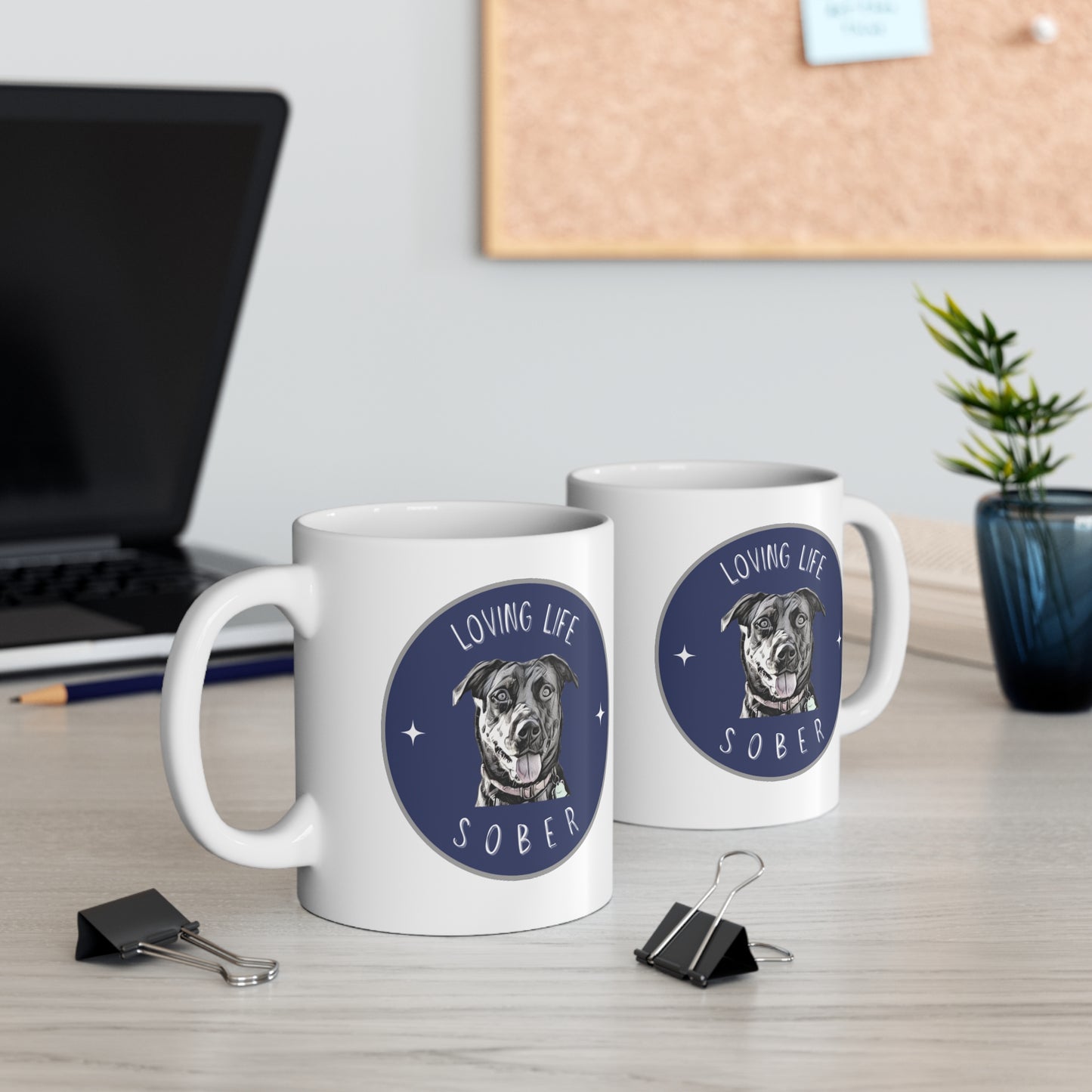 Loving Life Sober branded 11oz Coffee Mug