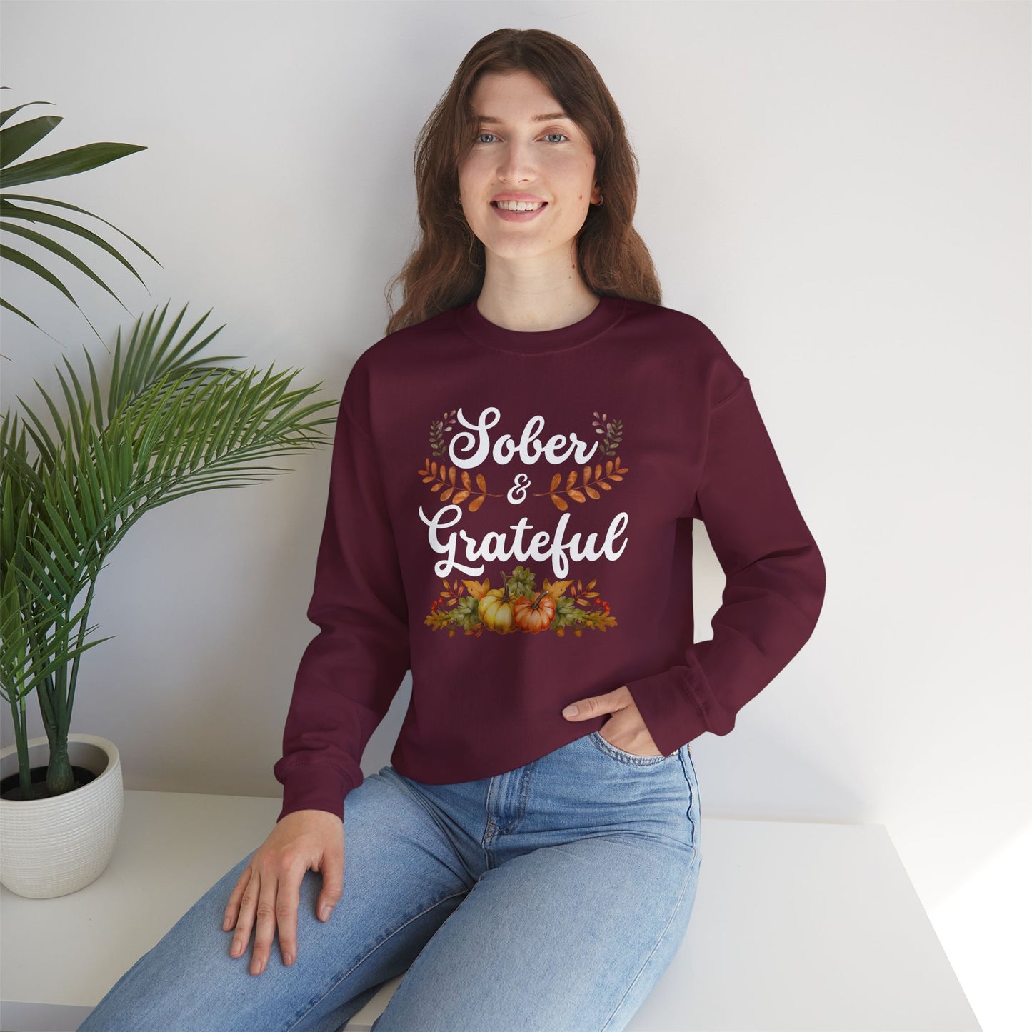 Sober & Grateful Crewneck Sweatshirt