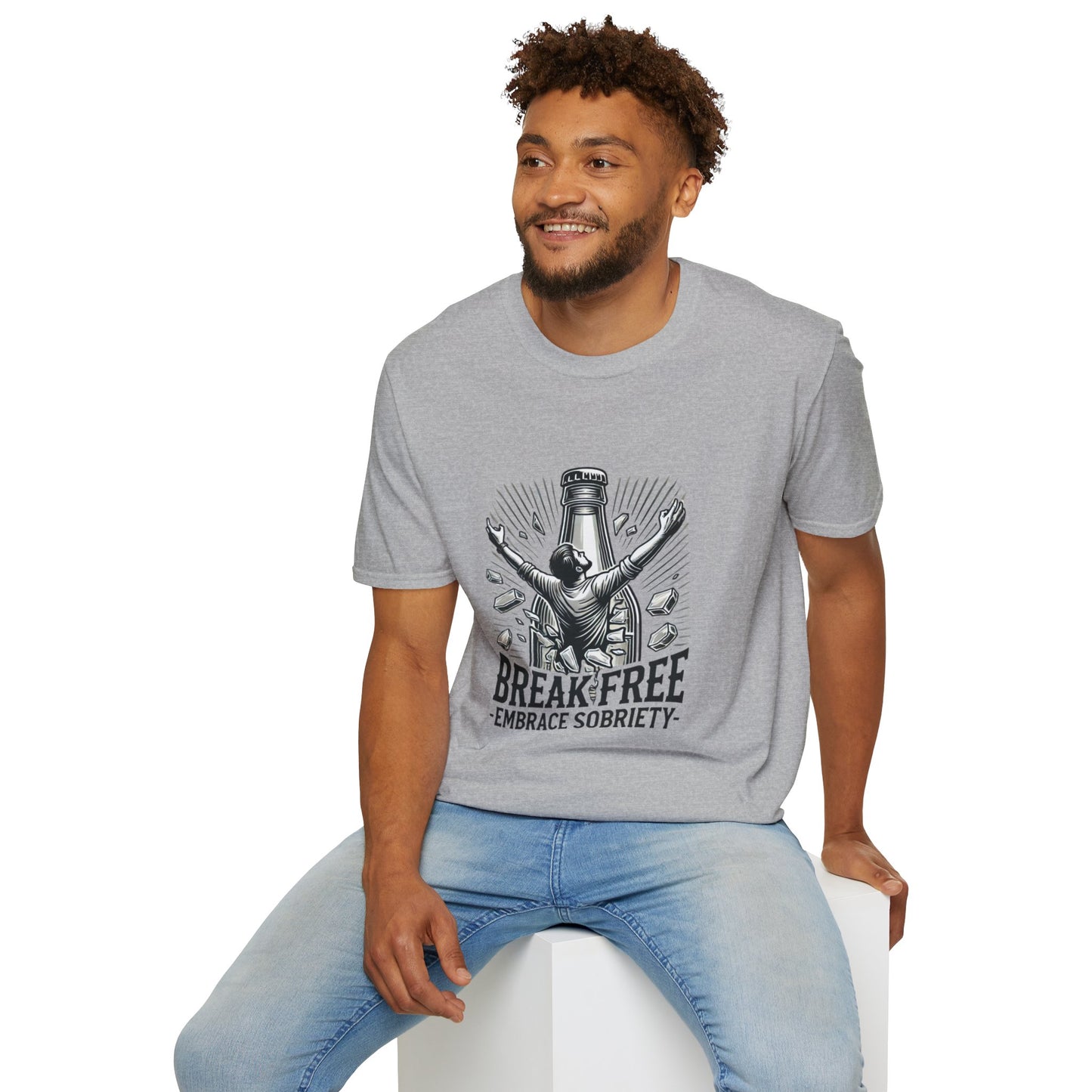 Break Free, Embrace Sobriety Softstyle T-Shirt